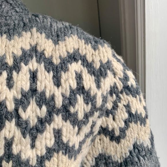 Abercrombie & Fitch Sweater Fair Isle Wool Blend men NEW large - Picture 4 of 13